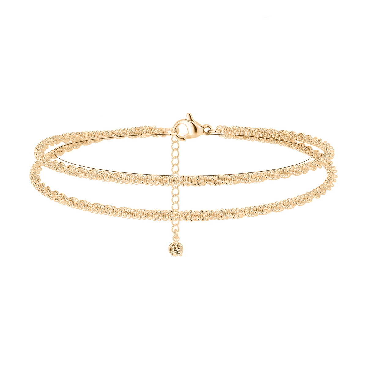 ✨ Vackert skiktat vattentätt ankelarmband – Sommarglitter, Justerbar Passform & Unik Design 🏖️