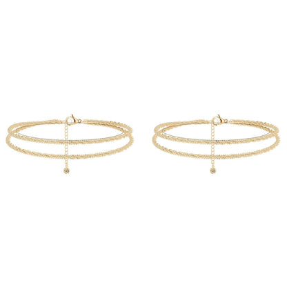 ✨ Vackert skiktat vattentätt ankelarmband – Sommarglitter, Justerbar Passform & Unik Design 🏖️