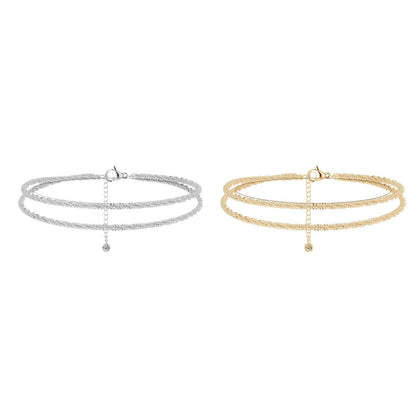 ✨ Vackert skiktat vattentätt ankelarmband – Sommarglitter, Justerbar Passform & Unik Design 🏖️