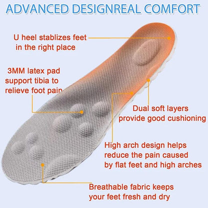 🦶👟4D Shoe Cloud-inläggssulor för män och kvinnor, mjuka ortopediska inläggssulor av minnesskum, sportinläggssulor🚶‍♂️✨
