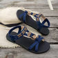 👡 50% RABATT NU! 🌸 Kvinnors runda tå platta andningsbara sandaler✨🌿