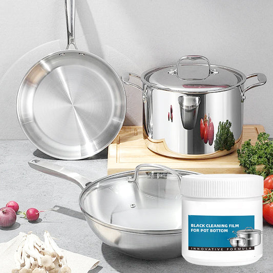 🔥 Specialiserad fläckborttagare för grytor — Rengör köksredskap på djupet utan att skada botten, tar bort fett och brännmärken på 5 minuter 🧽✨