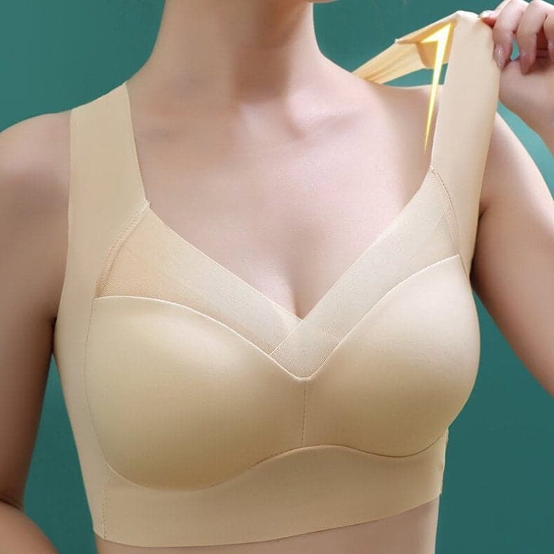 🛍️ 50% RABATT NU! ✨ Sexig Push Up Trådlös Behå - Sömlös Stöd med Lyft för Bekväm Komfort och Självförtroende 🌸💫