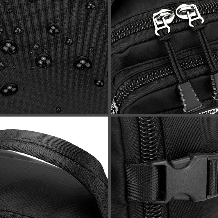 🎒 50 % RABATT NU! 🧳 Justerbar bröstväska i oxfordtyg – Smal crossbody-väska med flera fickor – Lätt och praktisk – perfekt för vardagen, resor eller festivaler 🌍✨