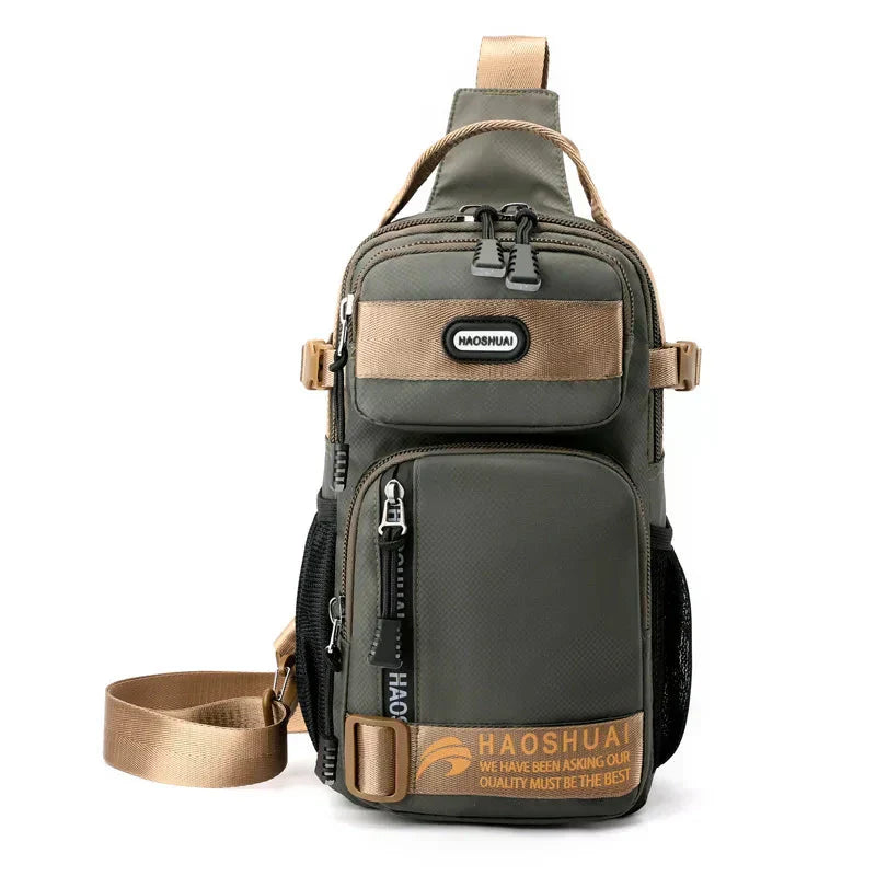 🎒 50 % RABATT NU! 🧳 Justerbar bröstväska i oxfordtyg – Smal crossbody-väska med flera fickor – Lätt och praktisk – perfekt för vardagen, resor eller festivaler 🌍✨