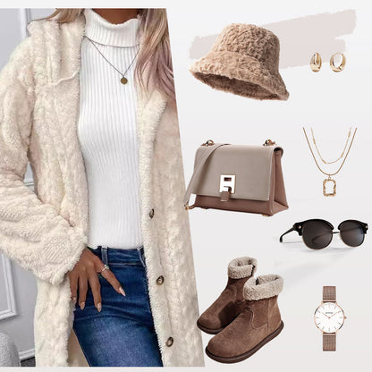 Huvtröja för damer – Mjuk och elegant stickad tröja🧥