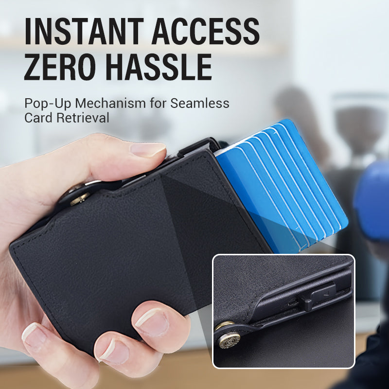 💳 60% RABATT! 🎉 Pop-up Korthållare – Anti-Avmagnetisering, RFID-blockering & Kompakt 📦