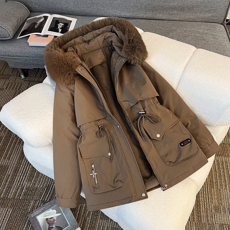 🧥Elegant Isolerad Parka med Avtagbar Fuskpäls – Perfekt för Vinter! 🔥