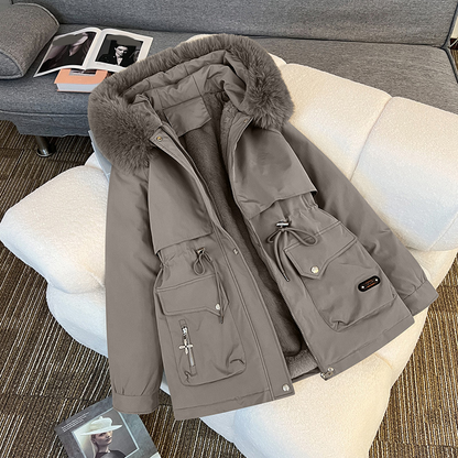 🧥Elegant Isolerad Parka med Avtagbar Fuskpäls – Perfekt för Vinter! 🔥