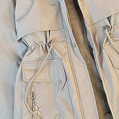 🧥Elegant Isolerad Parka med Avtagbar Fuskpäls – Perfekt för Vinter! 🔥