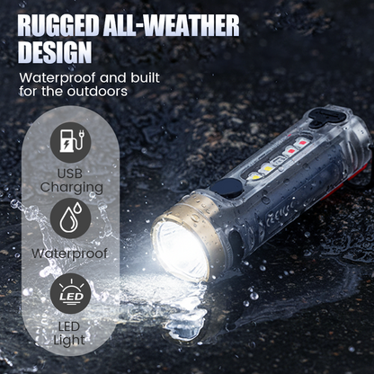 Multi-Functional Rechargeable Mini Keychain Flashlight