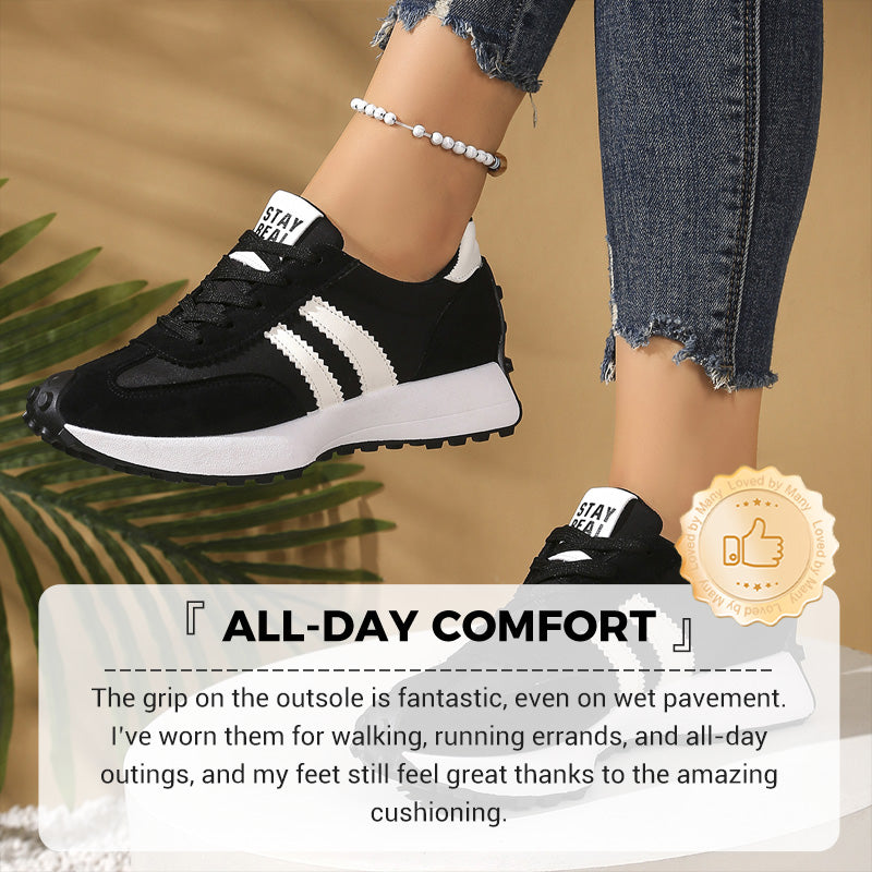 👟💥 50% RABATT! | Låga Casualskor för Damer – 4cm Plattform, Retrodesign & Halksäker!