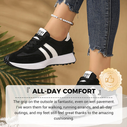 👟💥 50% RABATT! | Låga Casualskor för Damer – 4cm Plattform, Retrodesign & Halksäker!