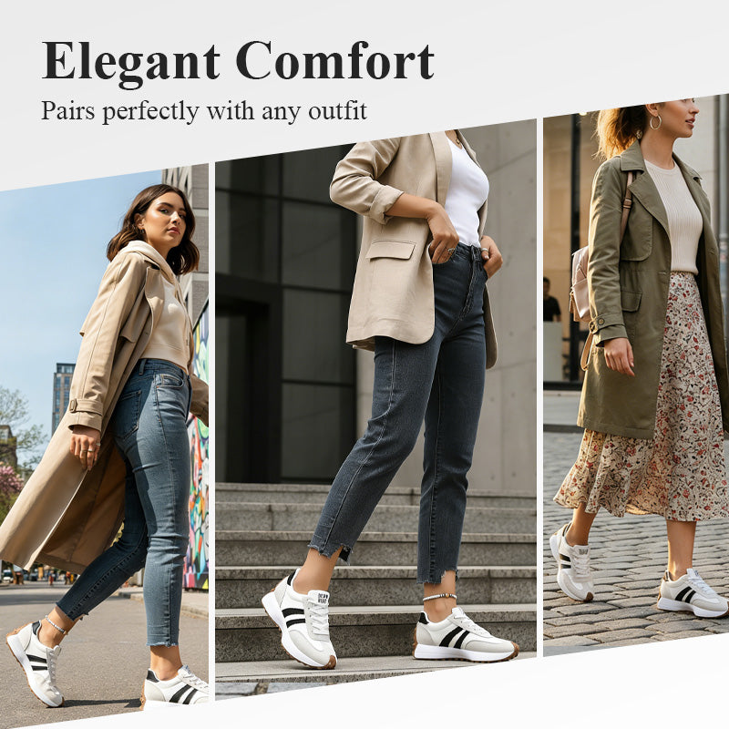 👟💥 50% RABATT! | Låga Casualskor för Damer – 4cm Plattform, Retrodesign & Halksäker!