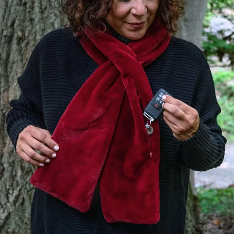 🏆SISTA DAGEN REA 50 % RABATT🔥⚡50K+ sålda!🧣Ultramjuk halsduk i fuskpäls med dold ficka med dragkedja
