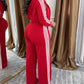 Striped Zip-Up Tracksuit & Wide-Leg Pants 2-Piece Set – Den perfekta avslappnade men stiliga looken! 👗✨