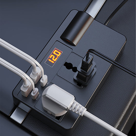 🔋 60% RABATT! ⚡ Bärbar bilväxelriktare 12V/24V till 220V – Digital display, mycket effektiv och universell kompatibilitet 🚗