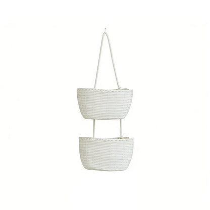 🧺 50% RABATT NU! 🌿 3-Nivå Vägg-Hängande Förvaring – Boho Rep & Utrymmesbesparare – Organisera med Stil 🏡