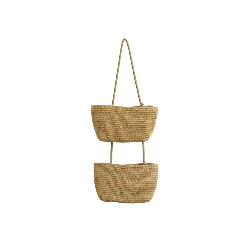 🧺 50% RABATT NU! 🌿 3-Nivå Vägg-Hängande Förvaring – Boho Rep & Utrymmesbesparare – Organisera med Stil 🏡