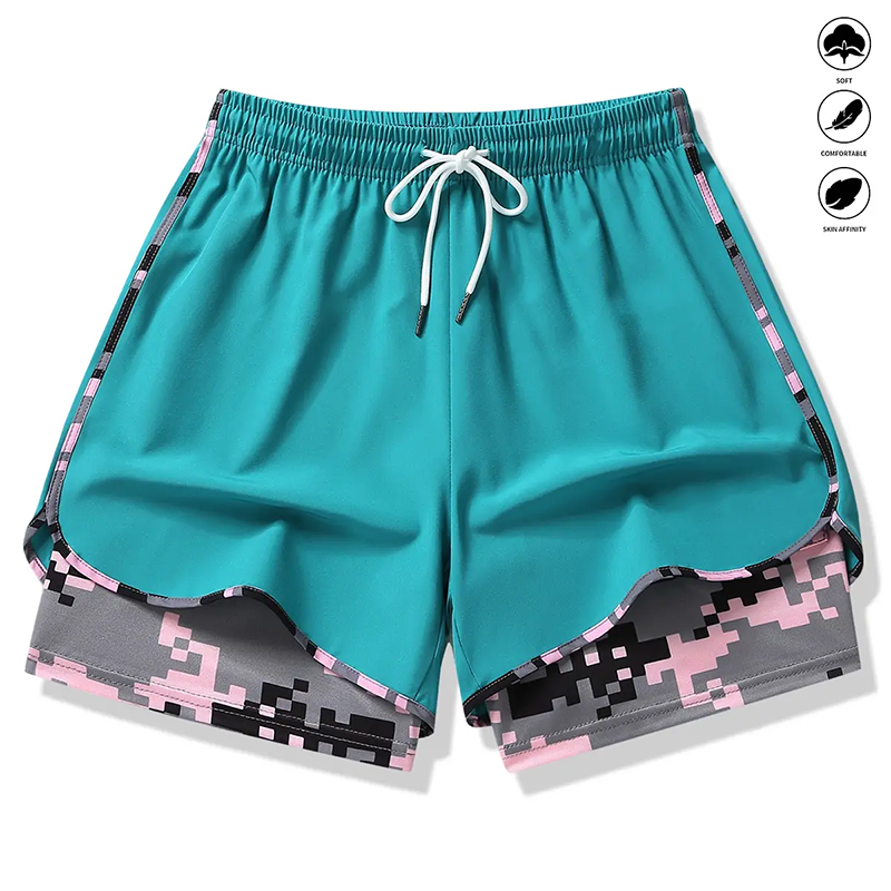 🏃‍♀️ 50% RABATT 🔥 | 2-i-1 Sportshorts – Andningsbart & Kamouflagefoder