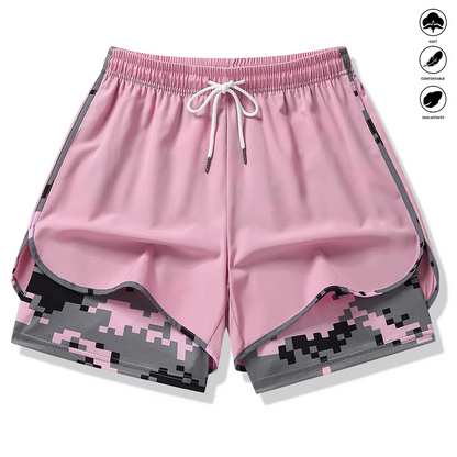 🏃‍♀️ 50% RABATT 🔥 | 2-i-1 Sportshorts – Andningsbart & Kamouflagefoder