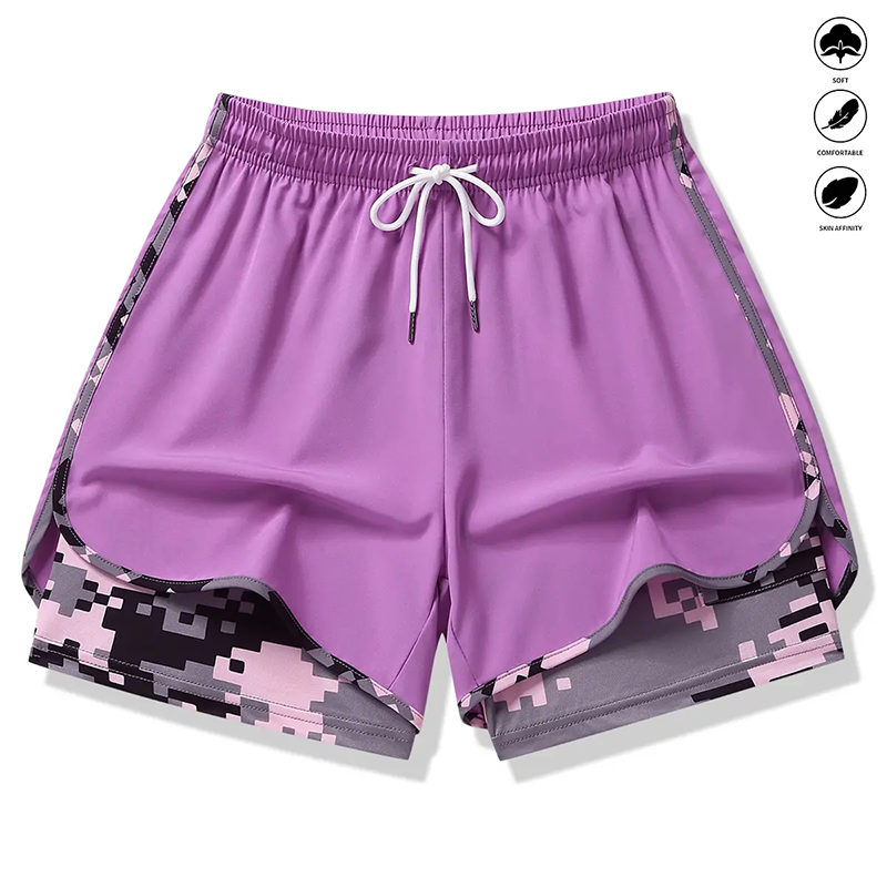 🏃‍♀️ 50% RABATT 🔥 | 2-i-1 Sportshorts – Andningsbart & Kamouflagefoder