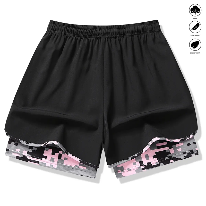 🏃‍♀️ 50% RABATT 🔥 | 2-i-1 Sportshorts – Andningsbart & Kamouflagefoder