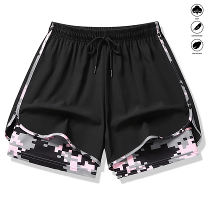 🏃‍♀️ 50% RABATT 🔥 | 2-i-1 Sportshorts – Andningsbart & Kamouflagefoder
