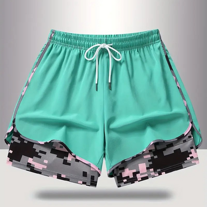 🏃‍♀️ 50% RABATT 🔥 | 2-i-1 Sportshorts – Andningsbart & Kamouflagefoder