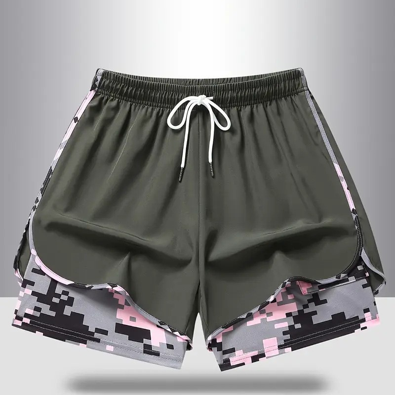 🏃‍♀️ 50% RABATT 🔥 | 2-i-1 Sportshorts – Andningsbart & Kamouflagefoder