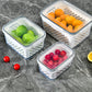 🥡 50% RABATT 💧3-delat Fruktförvaringskärl – Avtagbart Durkslag & Läcksäker Stackdesign