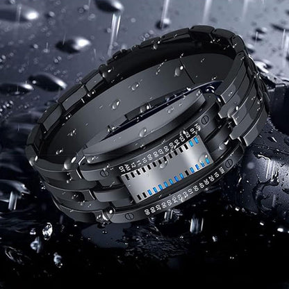 ⌚ 50% RABATT NU! 💙 Binär LED-klocka för Herr – Rostfritt Stål & Unikt Display – Sportig, Modern & Vattenresistent 🛡️.