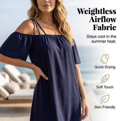 🔥HETA ERBJUDANDE - 50% RABATT!👗 Dam elegant enfärgad miniklänning