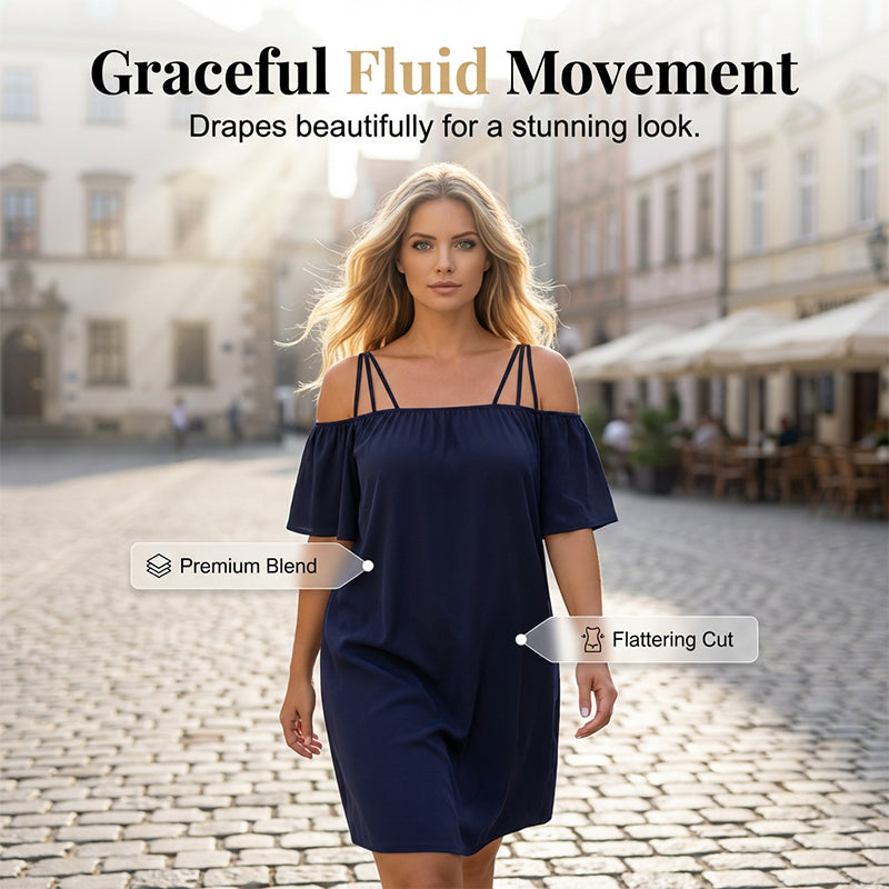 🔥HETA ERBJUDANDE - 50% RABATT!👗 Dam elegant enfärgad miniklänning
