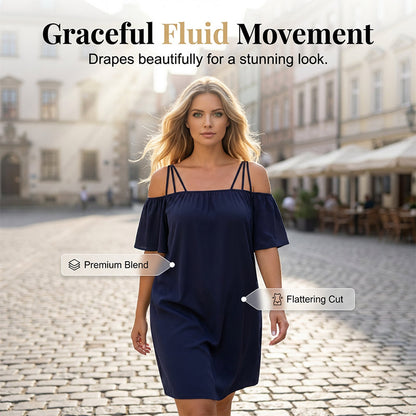 🔥HETA ERBJUDANDE - 50% RABATT!👗 Dam elegant enfärgad miniklänning