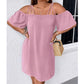 🔥HETA ERBJUDANDE - 50% RABATT!👗 Dam elegant enfärgad miniklänning