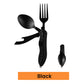 🍴 50 % RABATT NU! 🏕️ 4-i-1 Hopfällbart Bestickset i Rostfritt Stål – Perfekt för Camping, Vandring & Resor 🎒