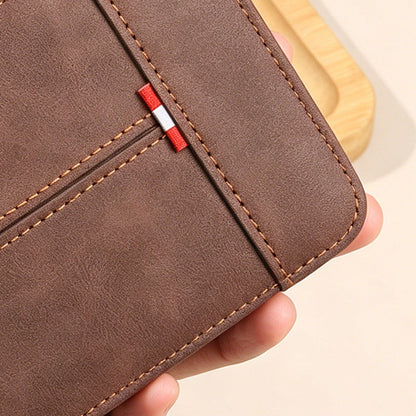 ⏳Begränsad tid – 50% rabatt⏰Herr PU-Läder Blixtlås Bifold Plånbok