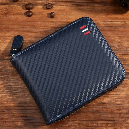 ⏳Begränsad tid – 50% rabatt⏰Herr PU-Läder Blixtlås Bifold Plånbok