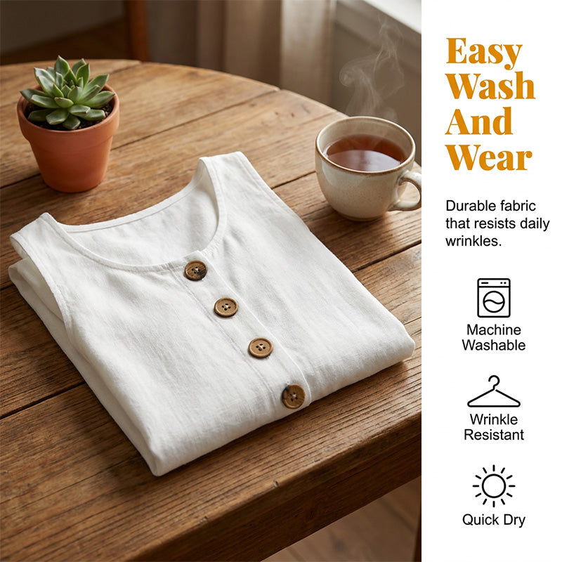 ☀️ 50% rabatt ✨ Sommarklänning med fickor 👗 Luftig passform, stilren design & perfekt för semester och vardag 🌿