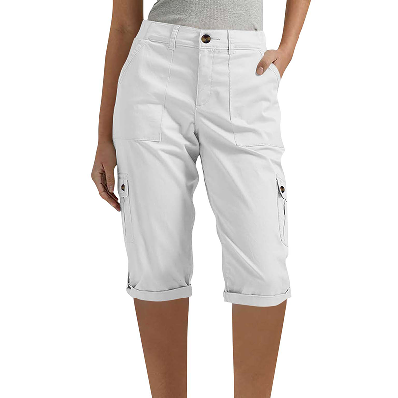 👖 Casual cargobyxor i capri-längd för dam – praktiska fickor, bekväm passform, mångsidig stil 🌟