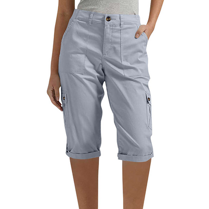 👖 Casual cargobyxor i capri-längd för dam – praktiska fickor, bekväm passform, mångsidig stil 🌟