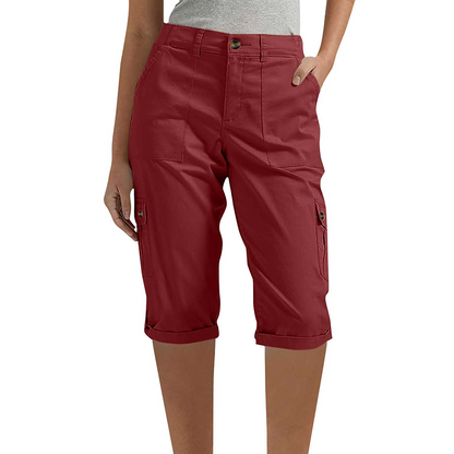 👖 Casual cargobyxor i capri-längd för dam – praktiska fickor, bekväm passform, mångsidig stil 🌟