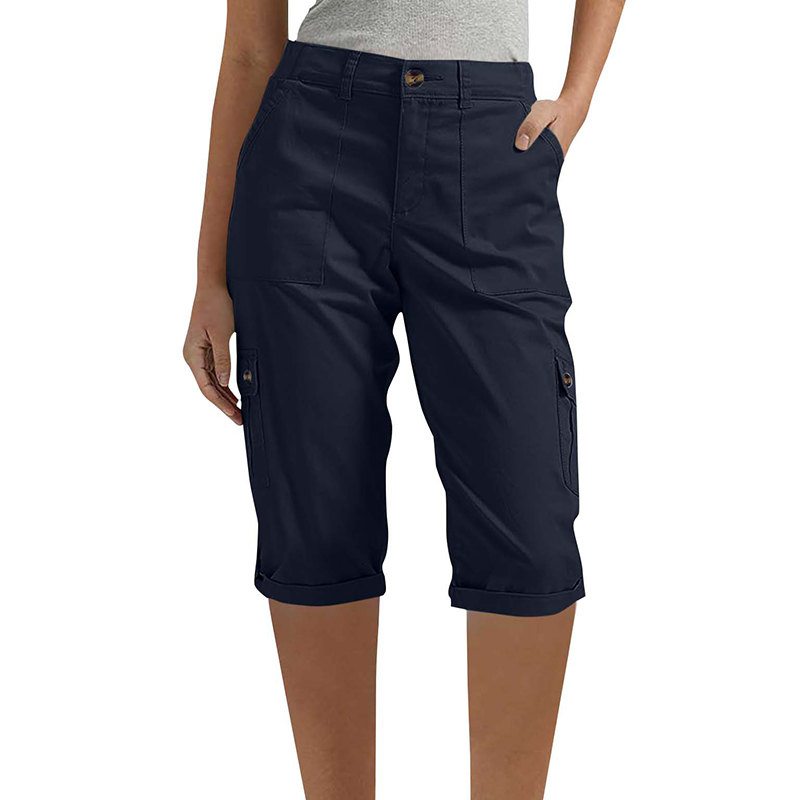 👖 Casual cargobyxor i capri-längd för dam – praktiska fickor, bekväm passform, mångsidig stil 🌟