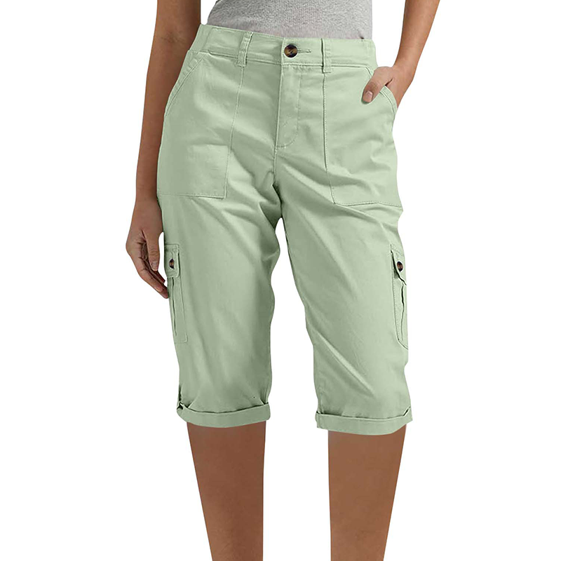 👖 Casual cargobyxor i capri-längd för dam – praktiska fickor, bekväm passform, mångsidig stil 🌟