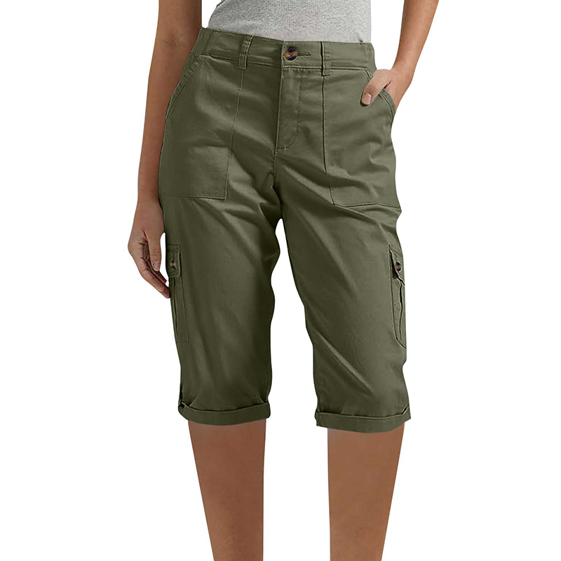 👖 Casual cargobyxor i capri-längd för dam – praktiska fickor, bekväm passform, mångsidig stil 🌟