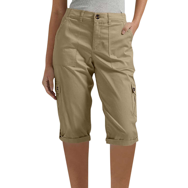 👖 Casual cargobyxor i capri-längd för dam – praktiska fickor, bekväm passform, mångsidig stil 🌟