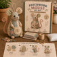 🎁Riktigt bra erbjudande🧵Handgjort sykit med vintage-mus i plysch