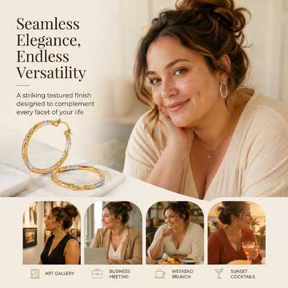 Eleganta tvinnade hoop-örhängen för damer – Slimmade & lätta – Guldpläterade, tidlös design – perfekta för vardag eller fest – smidiga att bära hela dagen 💛