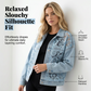 🔥 50% RABATT 🌸 Elegant denimjacka med blommiga spetspaneler ✨ Feminint uttryck, exklusiva detaljer & tidlös stil 💎